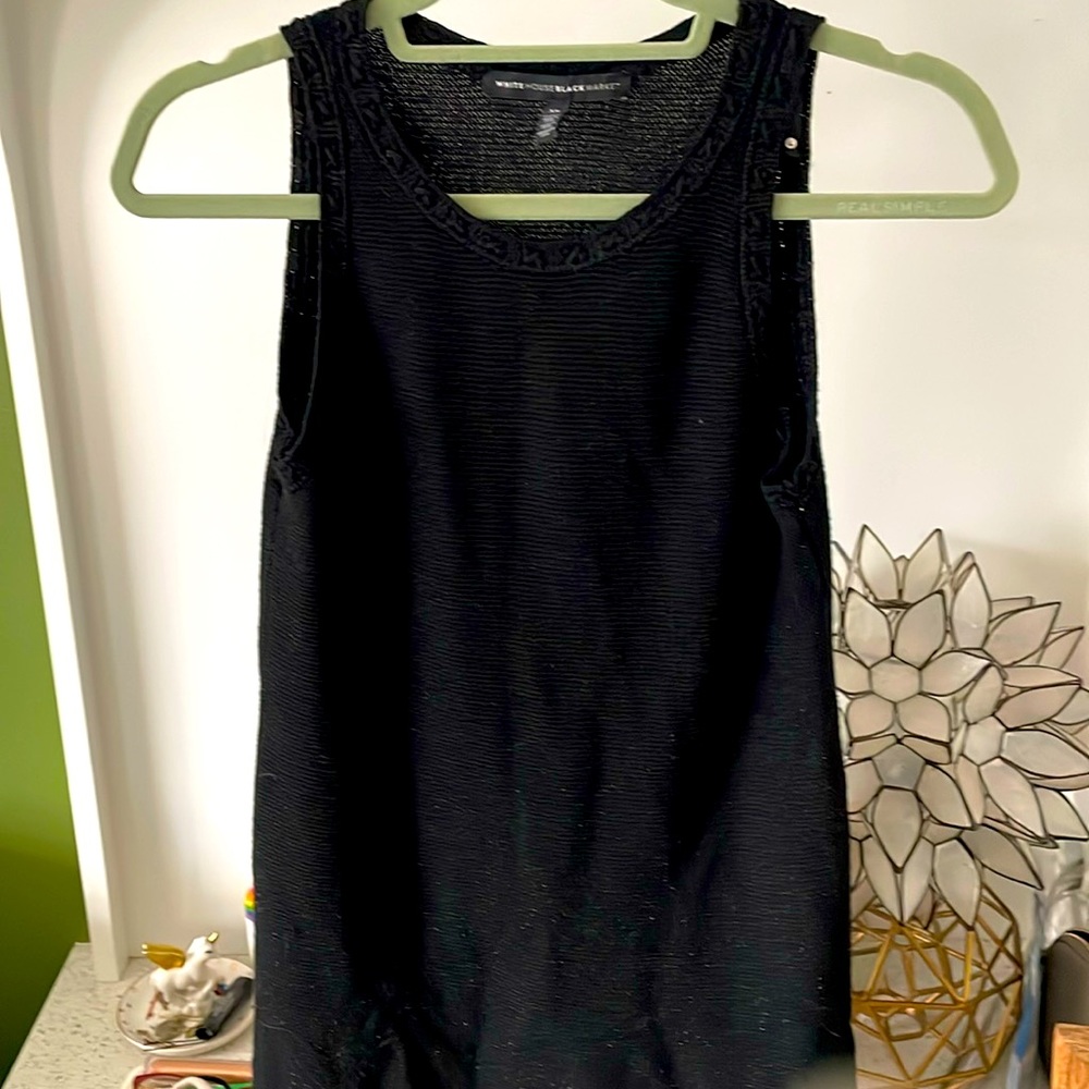 White House black market sleeveless sweater tunic